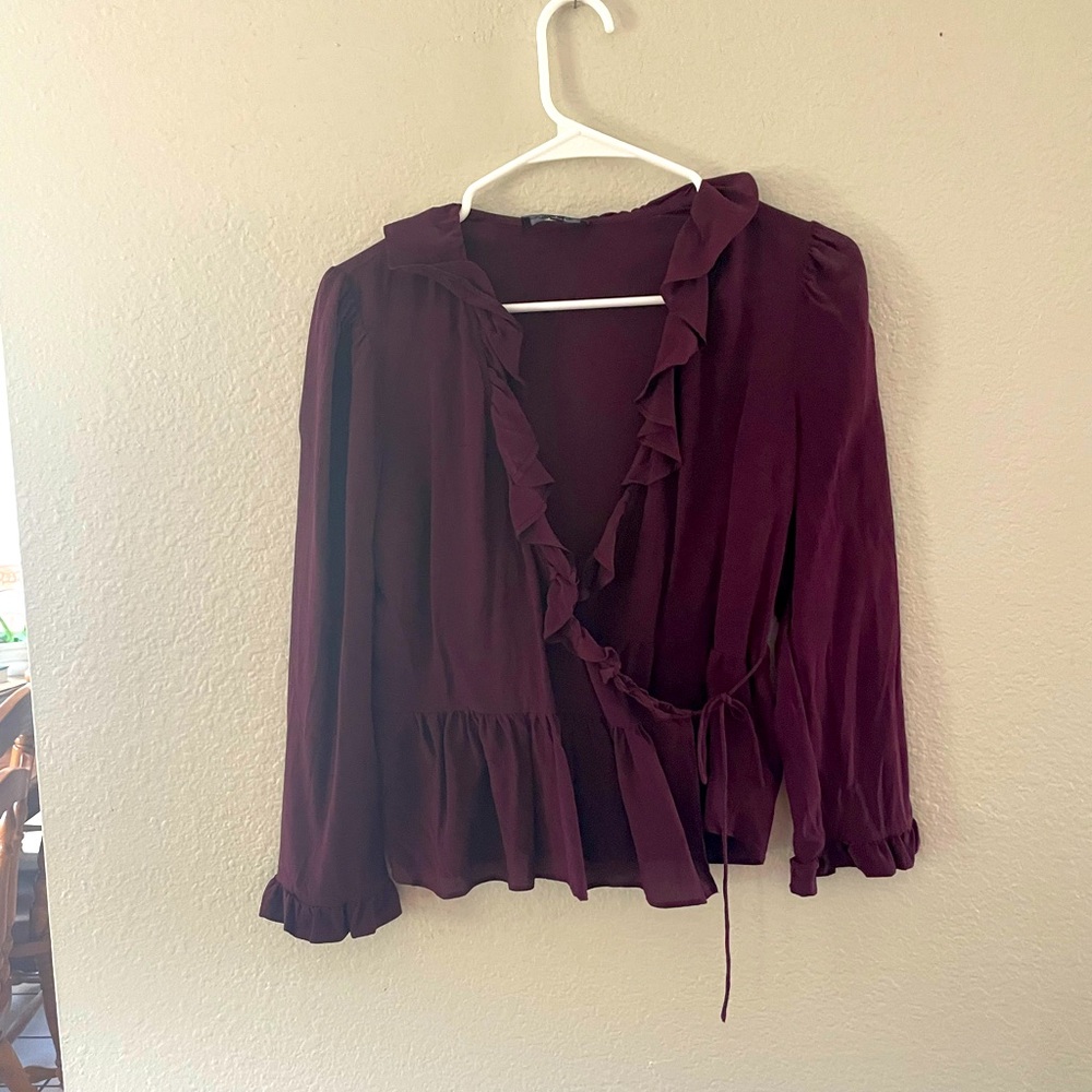 Maroon 3/4 sleeve top